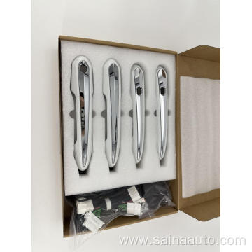 Pearl white car front and rear door handles